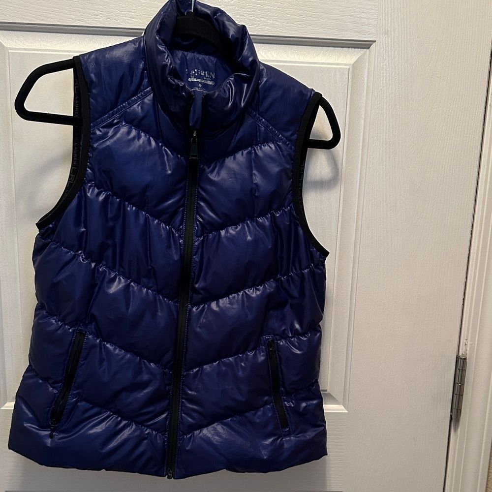 Ralph Lauren Vibrant Blue Down Puffer Vest Size Small